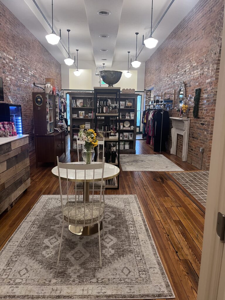 Round table in middle of store at Cultivated